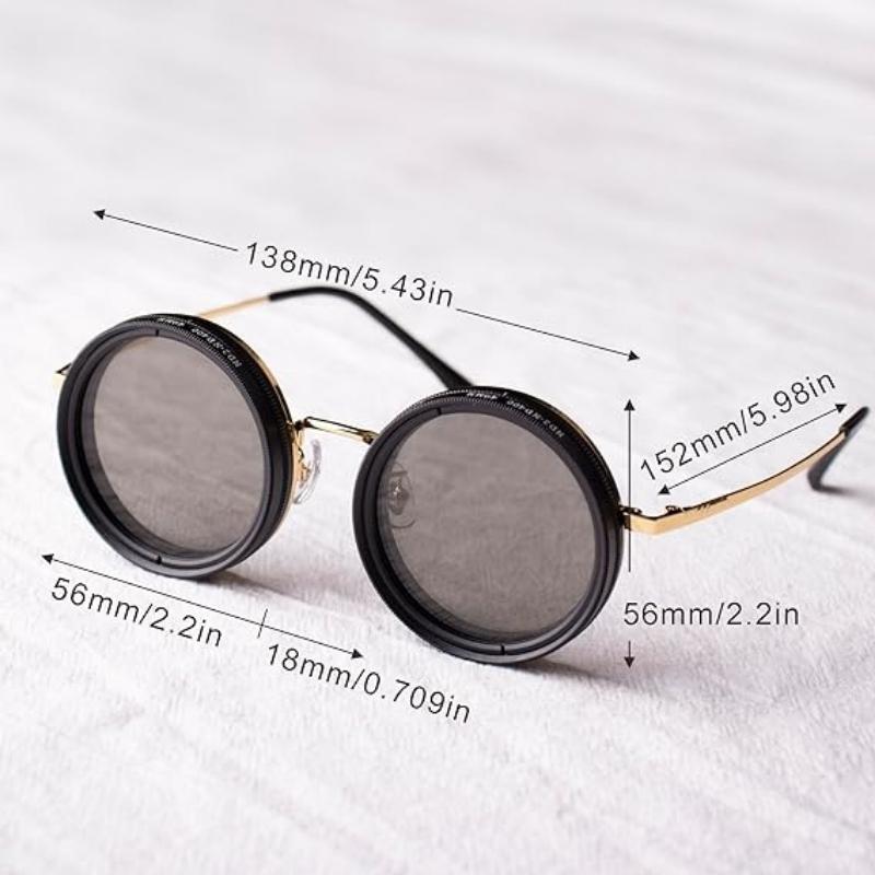 Adjustable Dimming Fashion Glasses with Stepless Rotation Control
