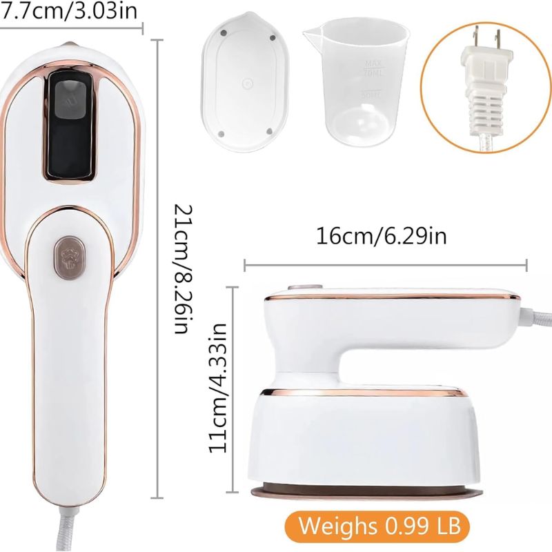 Portable Handheld Clothes Steamer – Fast Heat Travel Garment Steamer for Home & Office