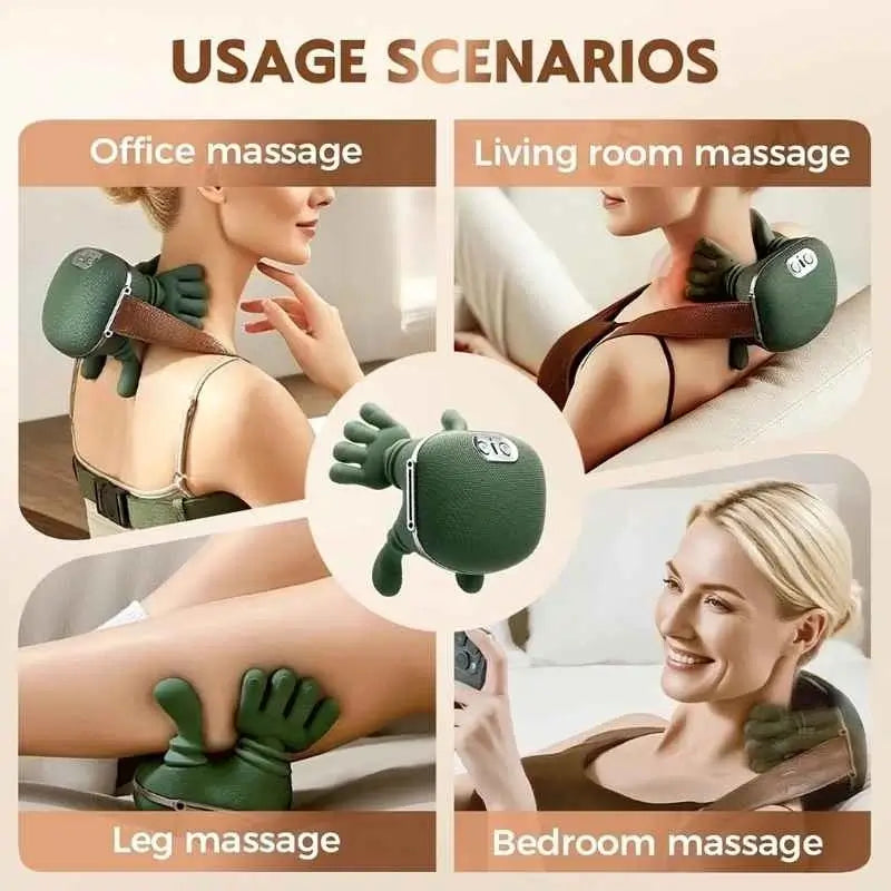 Electric Massager – Portable Acupressure Kneading Device for Neck, Back & Shoulders